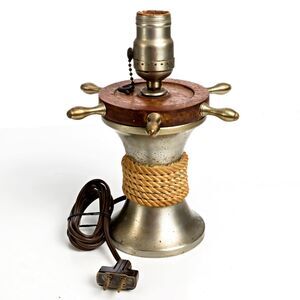 Vintage Nautical Themed Desk Lamp - 8.5 inch - No Shade